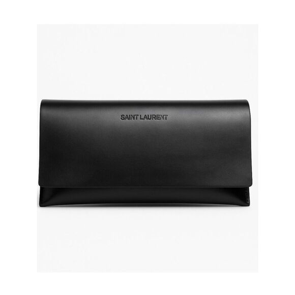 Saint Laurent Unisex Black Leather Magnetic Sunglasses / Eyeglasses Case main image 5